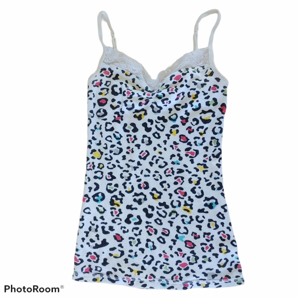 Poof Excellence Cheetah Print Tank Top Size Small